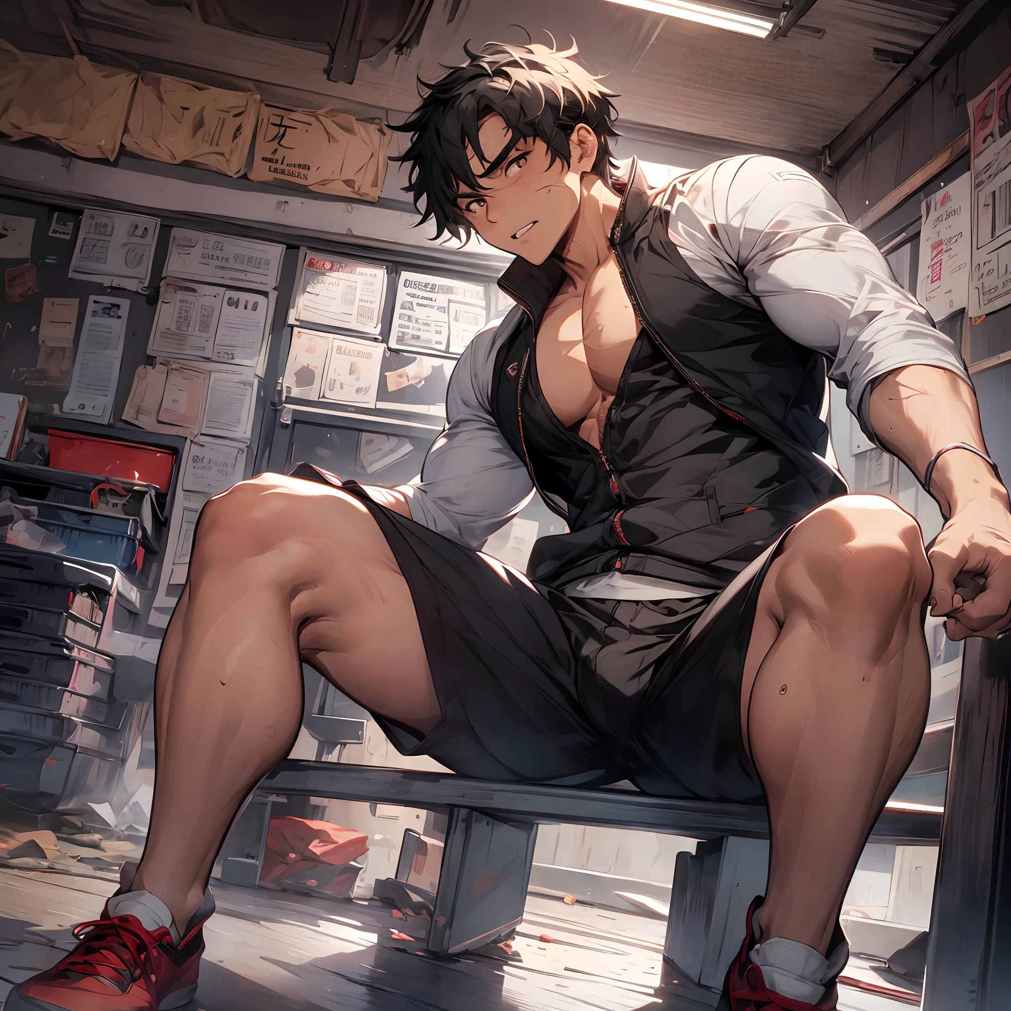 Libido boy,Tong,large pecs,Big bag,Half recumbent,CG sense,POV perspective,spread their legs,Dark atmosphere,8K,Cinematic lighting effects,Textured skin,best qualtiy,Storytelling images,Storytelling images,dynamic blur,actionpose,Elevation viewing angle,Physical Education Student,basketball suit,vests,Classroom,with brown skin,Serious expressions,Hot gas,Keep one's mouth shut,Abs,full bodyesbian,solo person,Bare legged,Foot odor,dermatophytosis,white short socks,Sitting down,Undress,Take off your pants,musculous