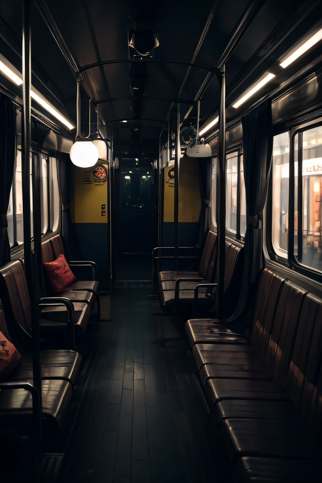 It's a spooky night outside、Inside the train、creepy inside the train