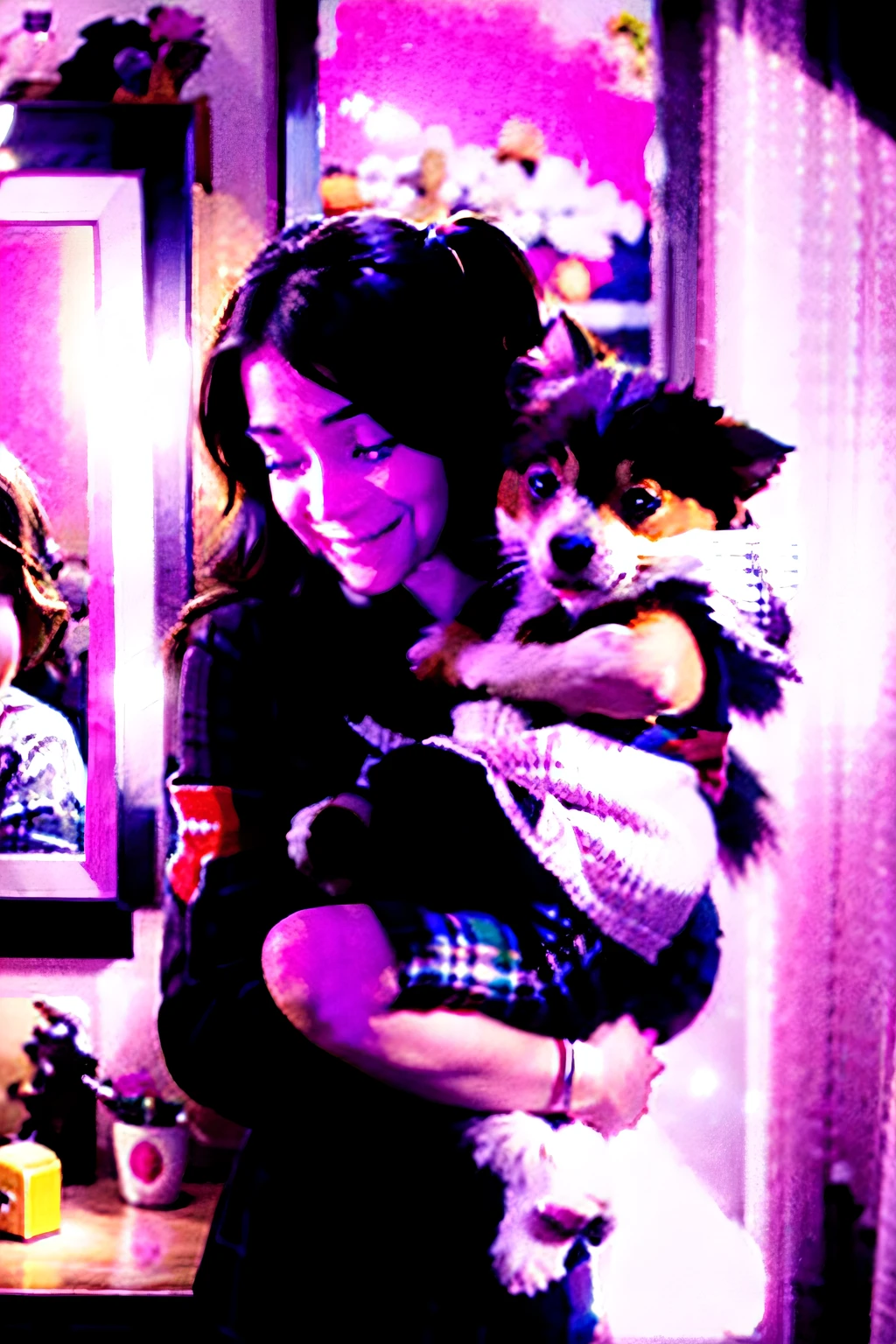 /imagine prompt: realistico, personality: [Set in a cozy house with warm lighting, we see a collection of family photos on the wall, showcasing happy moments and memories. The photos include a black-and-white image of a woman smiling as she holds a small puppy, and a man standing beside her with a loving expression. This scene evokes a sense of warmth and nostalgia, depicting a happy family that is about to face tragedy.] unreal engine, hyper real --q 2 --v 5.2 --ar 16:9