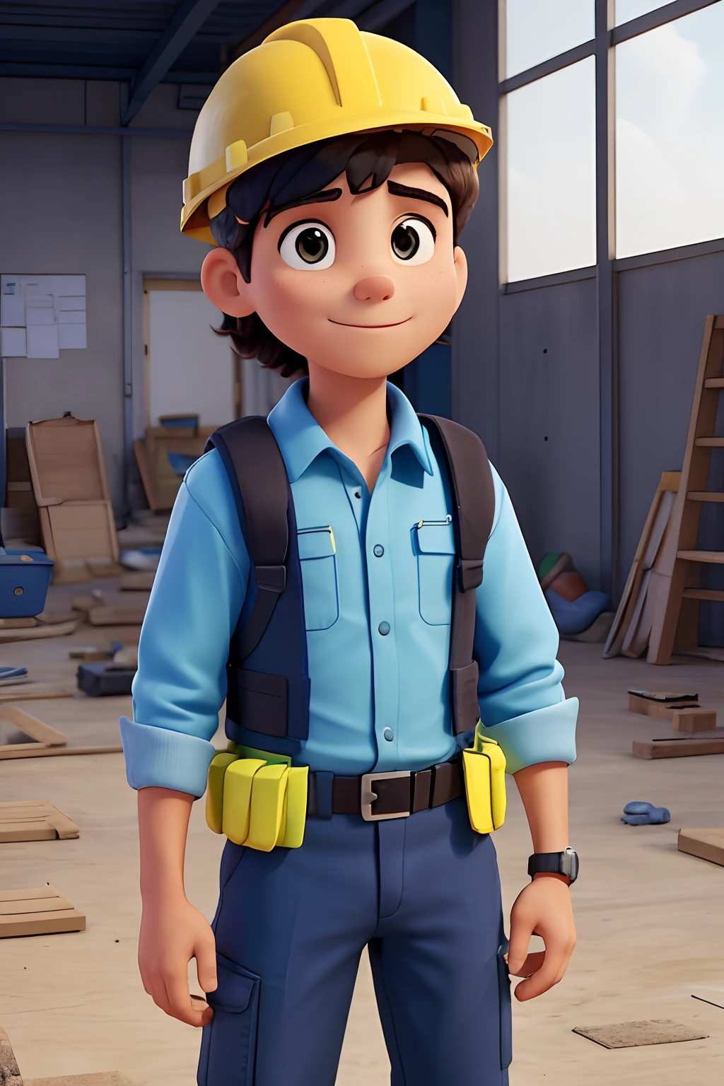 Two men in safety vests and helmets standing at a construction site, usando roupas hi vis, sharpened details, engenheiro civil, construction, arquiteto, foto - shot, trabalho profissional, advertising photo, engenheiro, Imagem promocional, preciso e detalhado, foto de retrato, Pessoas no Trabalho, blue print, detalhes sutis, arredores detalhados, Motivacional, Pioneiro, onde um grande