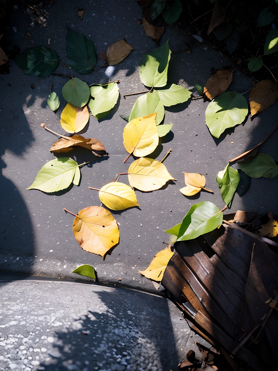 a beautiful background, very, Leaves on the road, brightness, Clarity, hiquality