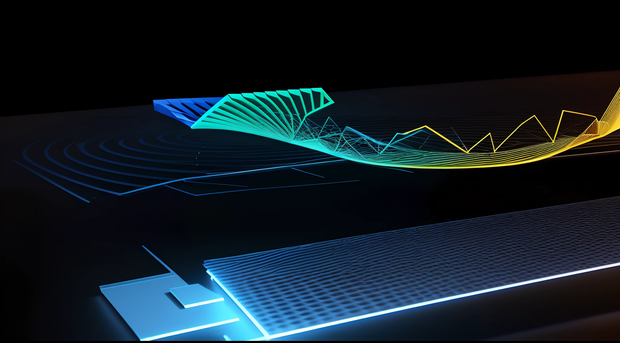 Engaging 3D visualization featuring stunning graphs、glinting