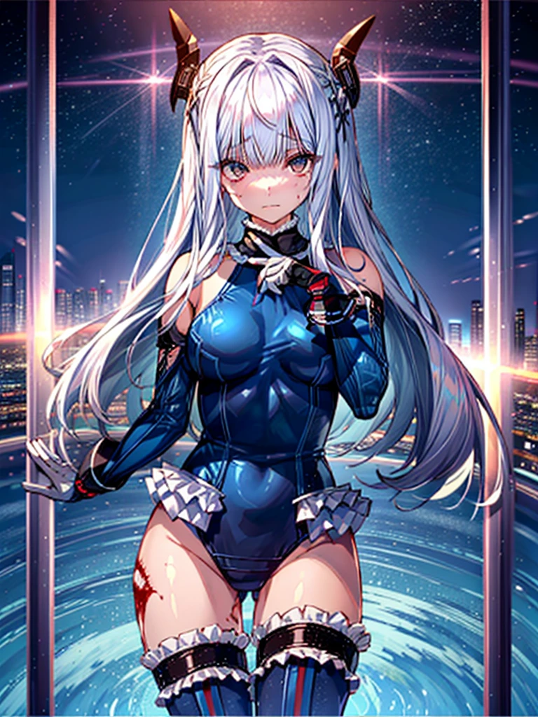 (1girl in, (digital) ( (In a futuristic training facility), medium breasts, (fril swimsuit, thighs thighs thighs thighs, Detached sleeves)) , Best Quality, marierose,、Hypnorola
Eyes in the sky、1girl in,Emotionless facial expressions,,Blood all over the body