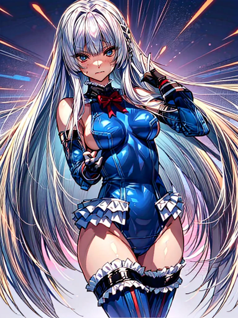 (1girl in, (digital) ( (In a futuristic remodeling facility), medium breasts, (fril swimsuit, thighs thighs thighs thighs, Detached sleeves)) , Best Quality, marierose,、Hypnorola
Eyes in the sky、1girl in,Emotionless facial expressions,,Blood all over the body