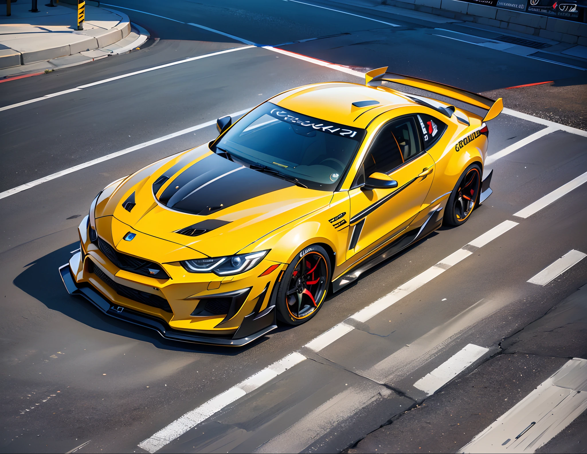 (best quality,4k,8k,highres,masterpiece:1.2),ultra-detailed, ((a customized car)), ((street racer)), ((beautiful paintjob)), ((bodykit)), ((fully detailed)), illustration, vivid colors