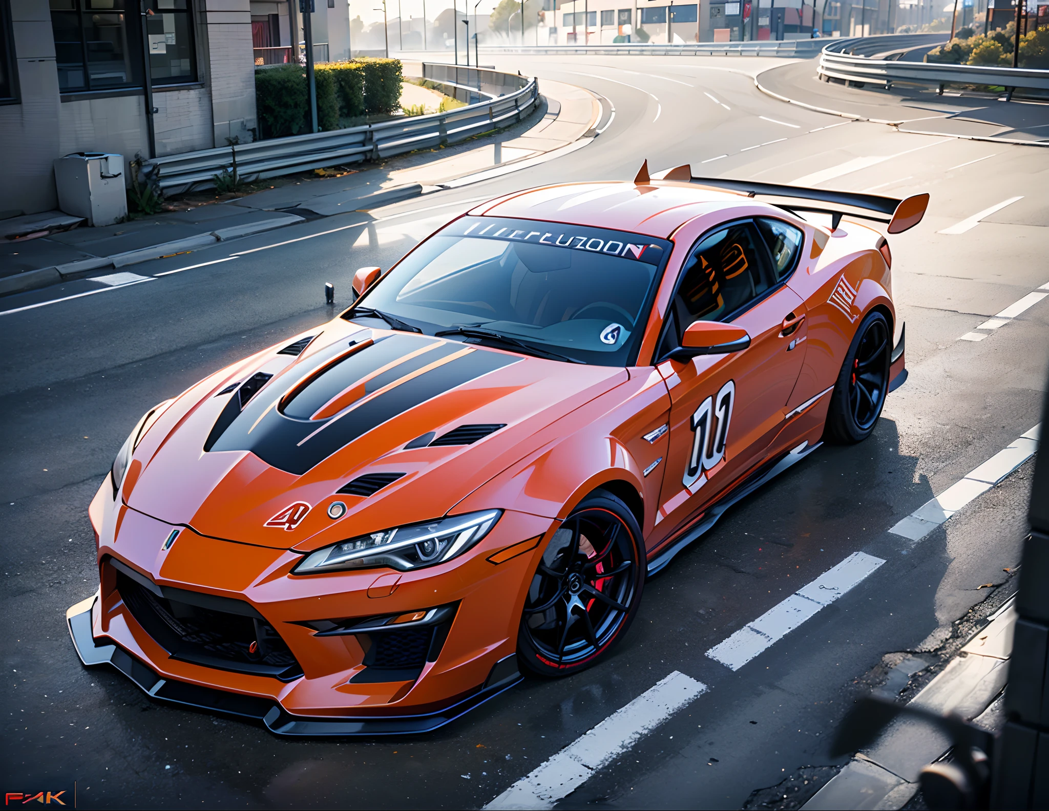 (best quality,4k,8k,highres,masterpiece:1.2),ultra-detailed, ((a customized car)), ((muscle)), ((street racer)), ((beautiful paintjob)), ((bodykit)), ((fully detailed)), illustration, vivid colors