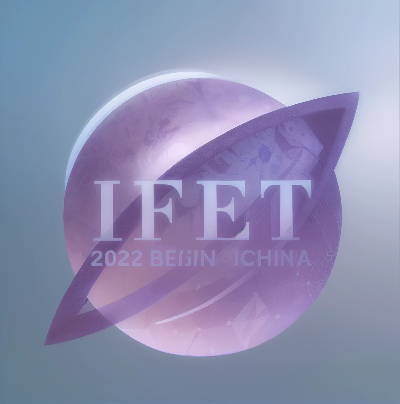 The theme is the designer of the future, The logo is designed with futuristic technology，Bright blue-purple color on white background。Include lines as additional design elements