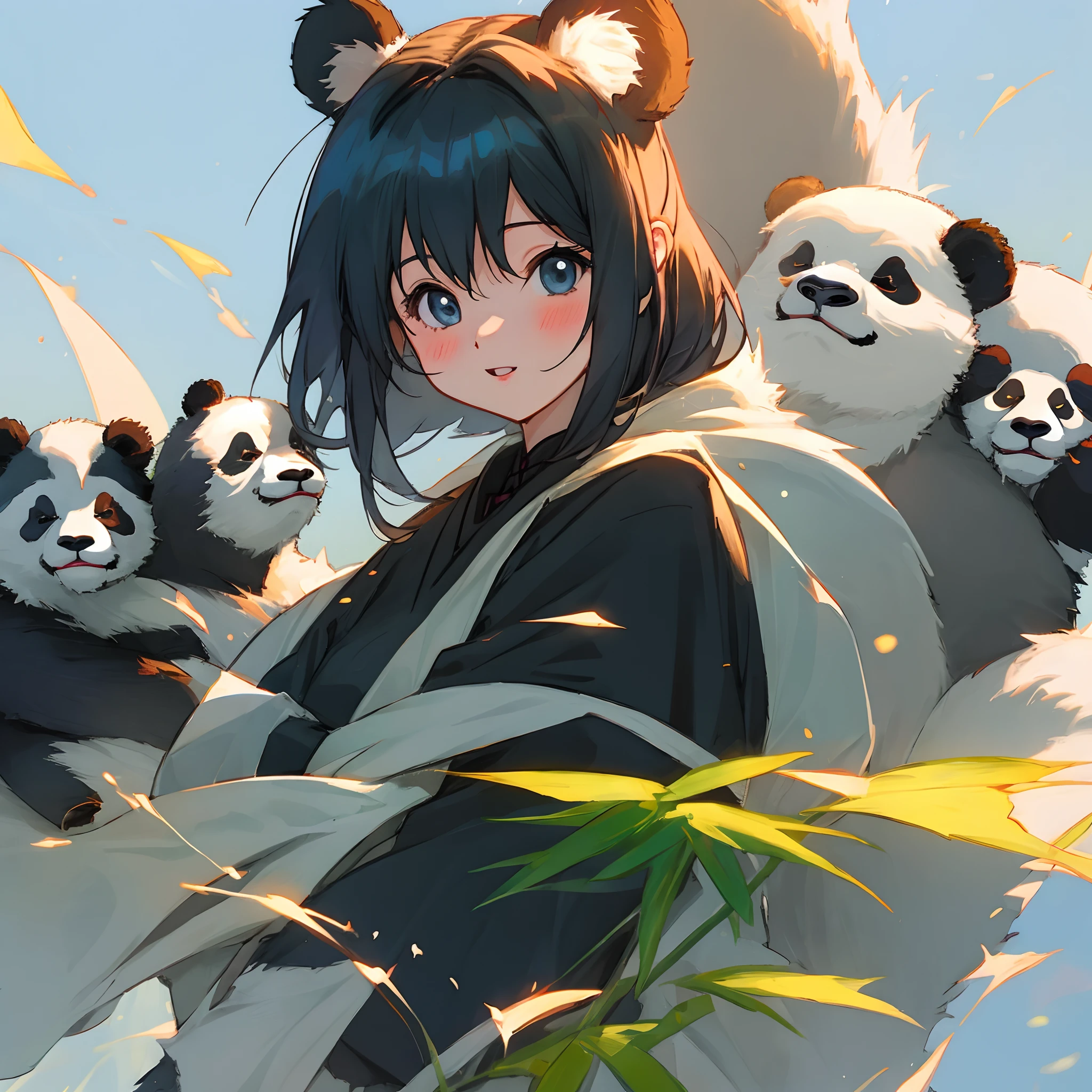 Manga girl, panda