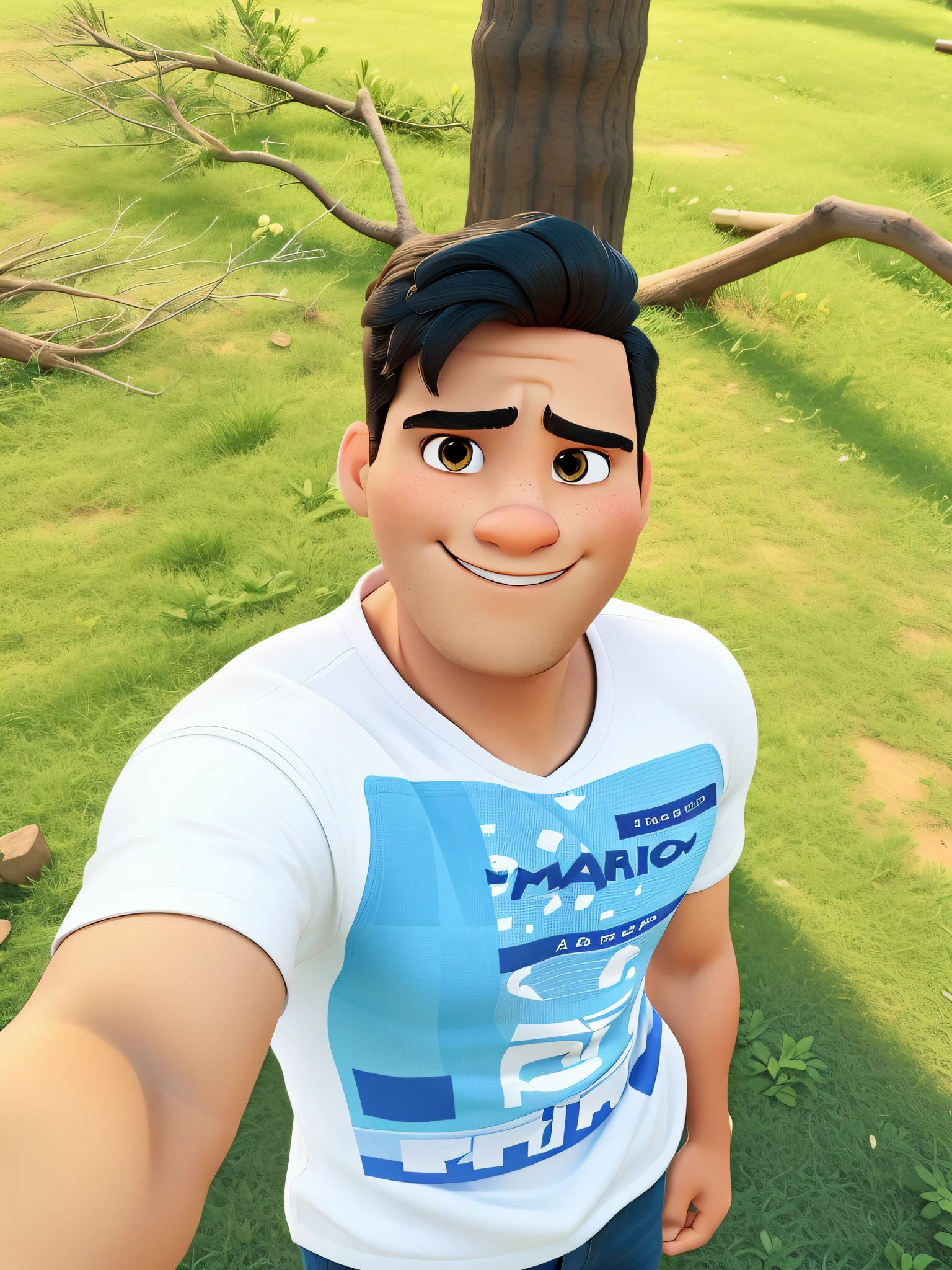 Um homem estilo disney pixar, alta qualidade, melhor qualidade