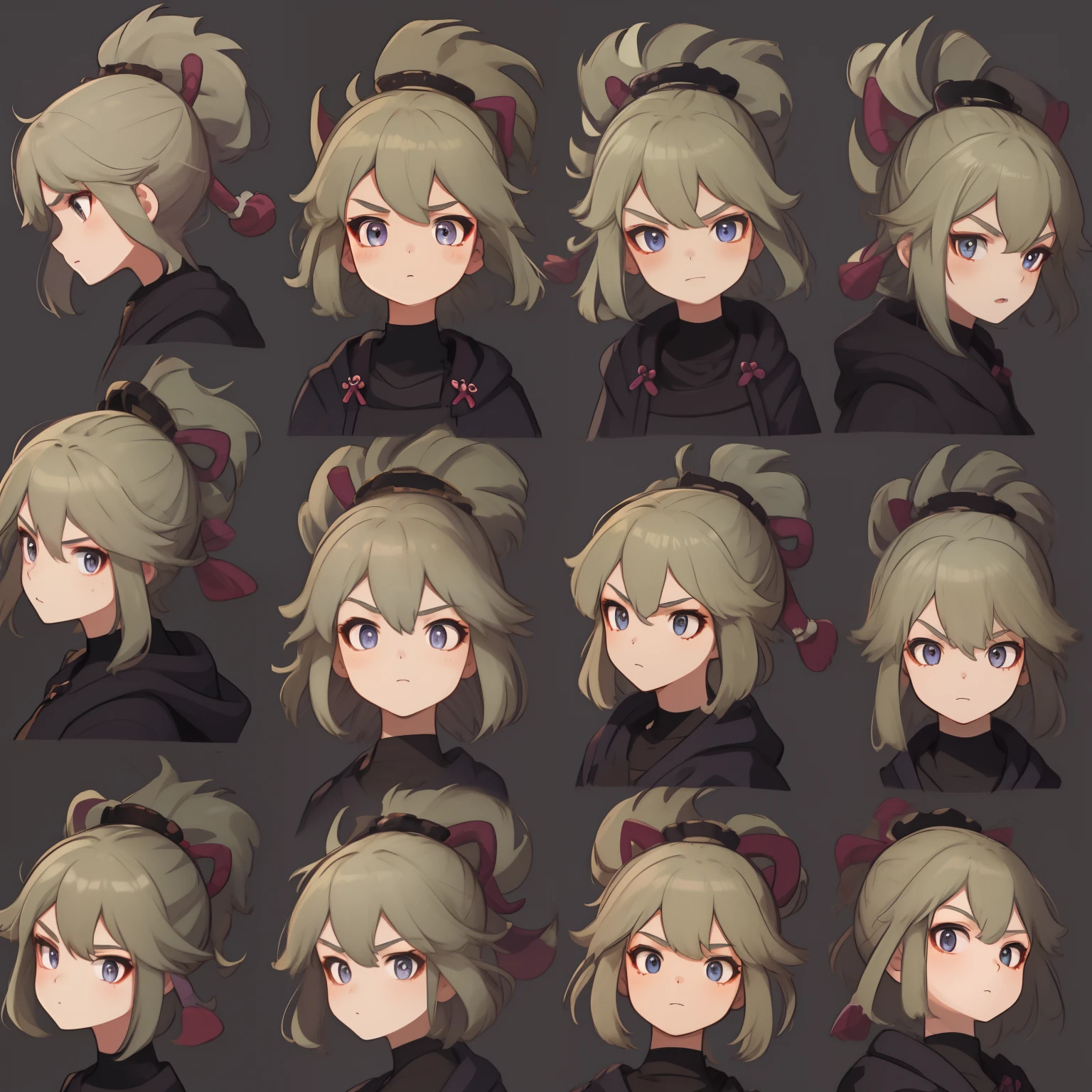 1 cute girl，9 tables，9 poses and expressions，Different emotions，10