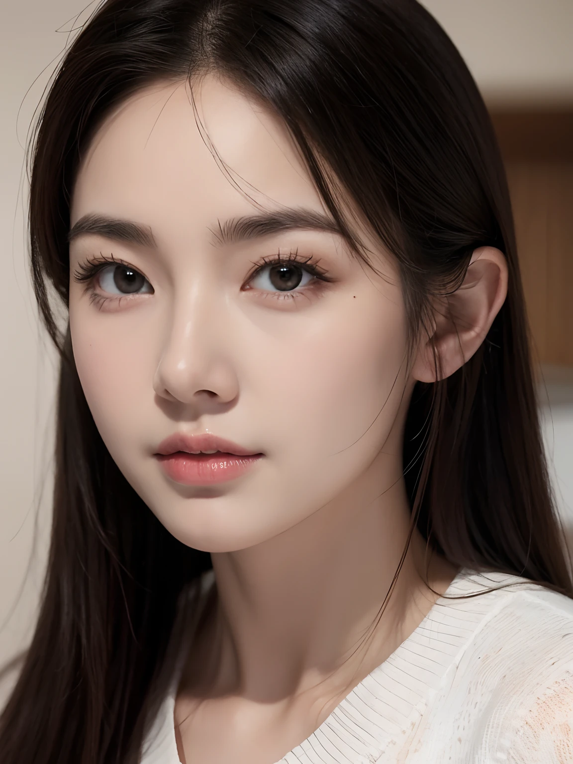 (((32k,High details,High detail、masterpiece,Attention to detail,alone))),RAW Photos & Realistic atmosphere, Beautiful dark eyes, Mouth details,Glossy lips,Thin eyebrows,Fine Eyes、Soft white skin that shines in every detail、sheの深い黒色の目はとても美しいです,Lip details、Very beautiful face,Very beautiful face、A vivid face,Beautiful, shining lips,Beautiful Eyebrows,Infinite Reality, Realistic Young Gravure Idol,she'she'she'she'she'she'Very cute woman , Young Gravure Idol, Young Gravure Idol, とても美しくてかわいい22 years old beautiful girl,Incredibly beautiful and elegant,22 years old beautiful girl,Natural soft light,(Shiny Hair,,Beautiful and kind eyes:1.5),A kind smile,Shapely breasts,Medium Long Hair,Tying up hair,Beautiful posture,No makeup,Looking Ahead,whole body,Ocean,Oceanのそば,No watermark on corners,Don'No watermark on beautiful girls