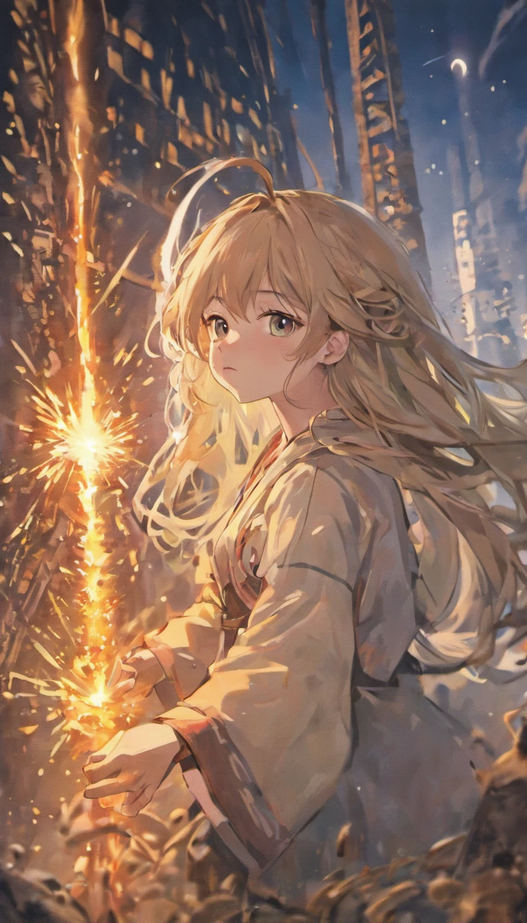 (RAW photo, best quality), (realistic, photo-realistic:1.3),best quality,highly detailed,masterpiece,ultra-detailed,illustration,1girl,upper_body,dynamic angle,world masterpiece theater,messy_long_hair,best quality,extremely detailed CG unity 8k wallpaper,ink,Amazing,cinematic lighting,lens_flare, dunhuang_style