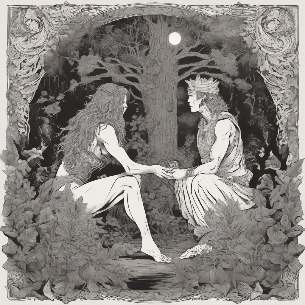 cernunnos,athletic physique,detailed face with piercing eyes,strong facial features,shoulder-length wild hair,standing confidently,shirtless and muscular,exquisite body tattoos,holding a beautifully carved wooden staff with intricate engravings and adorned with symbols and animal motifs,the staff is resting on the ground and has human skulls hanging from it,emitting an eerie aura,partially concealed in a shadowy forest,with rays of sunlight piercing through the dense foliage,creating a mystical atmosphere,seated on the ground at his feet are two mesmerizing half-naked women,their bodies gracefully posed in submissive positions,wearing ethereal and flowing garments,their faces expressing a mix of awe and adoration,their hair flowing gently in the forest breeze,3D digital art,highly detailed and realistic rendering,with impeccable textures and lifelike lighting,the artwork showcases vibrant colors and a harmonious blend of natural elements and fantasy elements,creating a captivating fusion of reality and imagination. (best quality,ultra-detailed,photorealistic),vivid colors,detailed shadows and highlights,soft and warm color tones,subtle bokeh effect,immersive forest ambience,characteristic ambient lighting,showcasing the intricate details and textures.