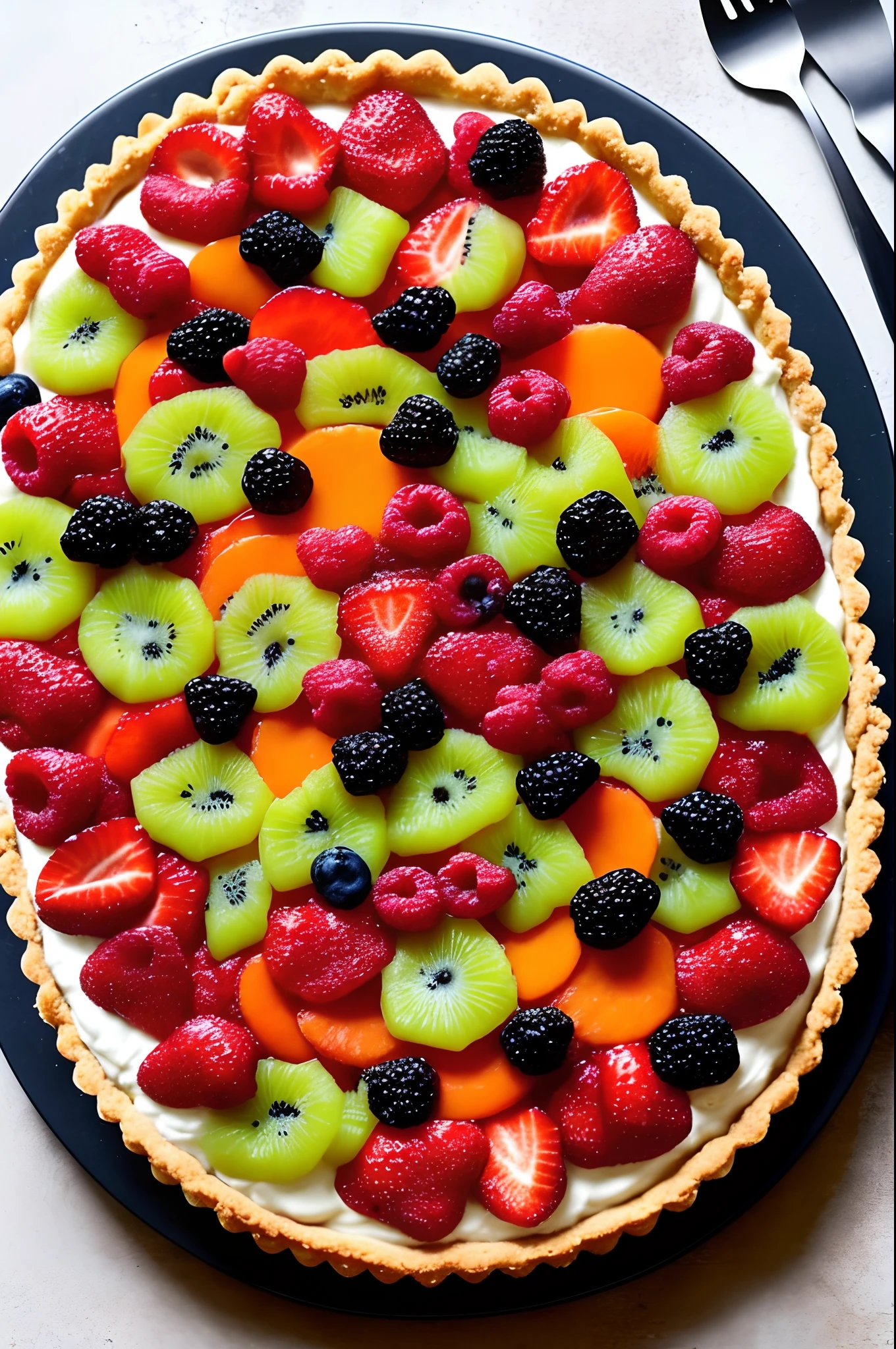 Fruit tart realisitic It looks delicious a picture