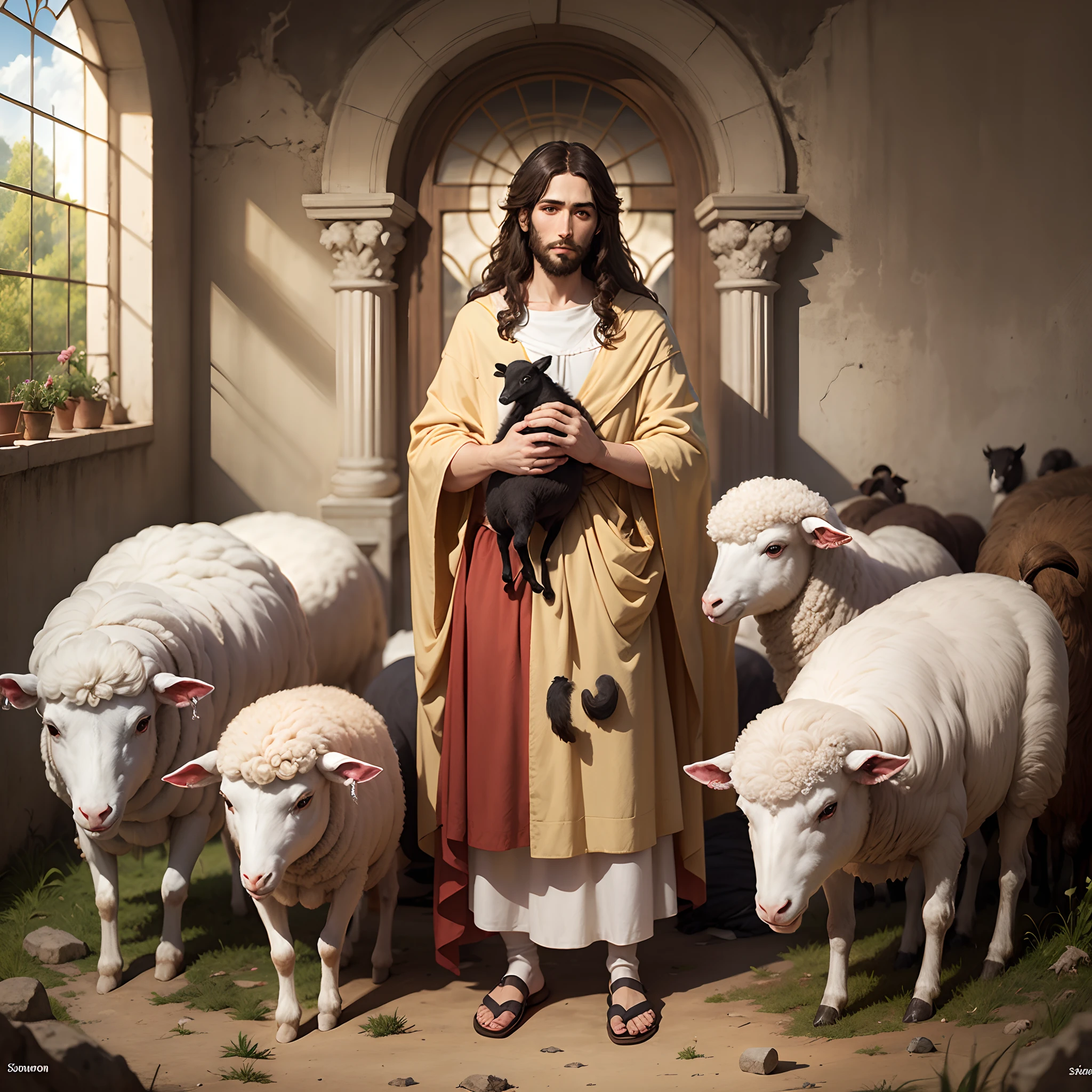 jesus with suronded sheep --auto --s2