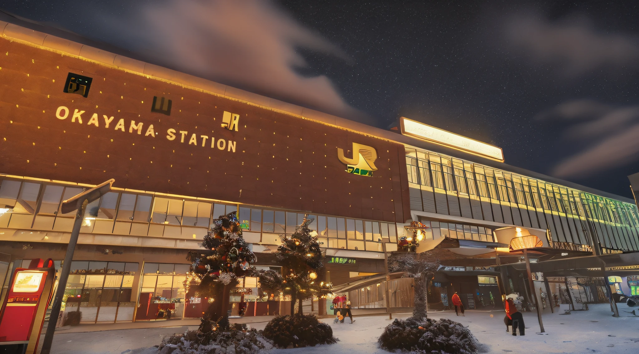 Station, Christmas tree.