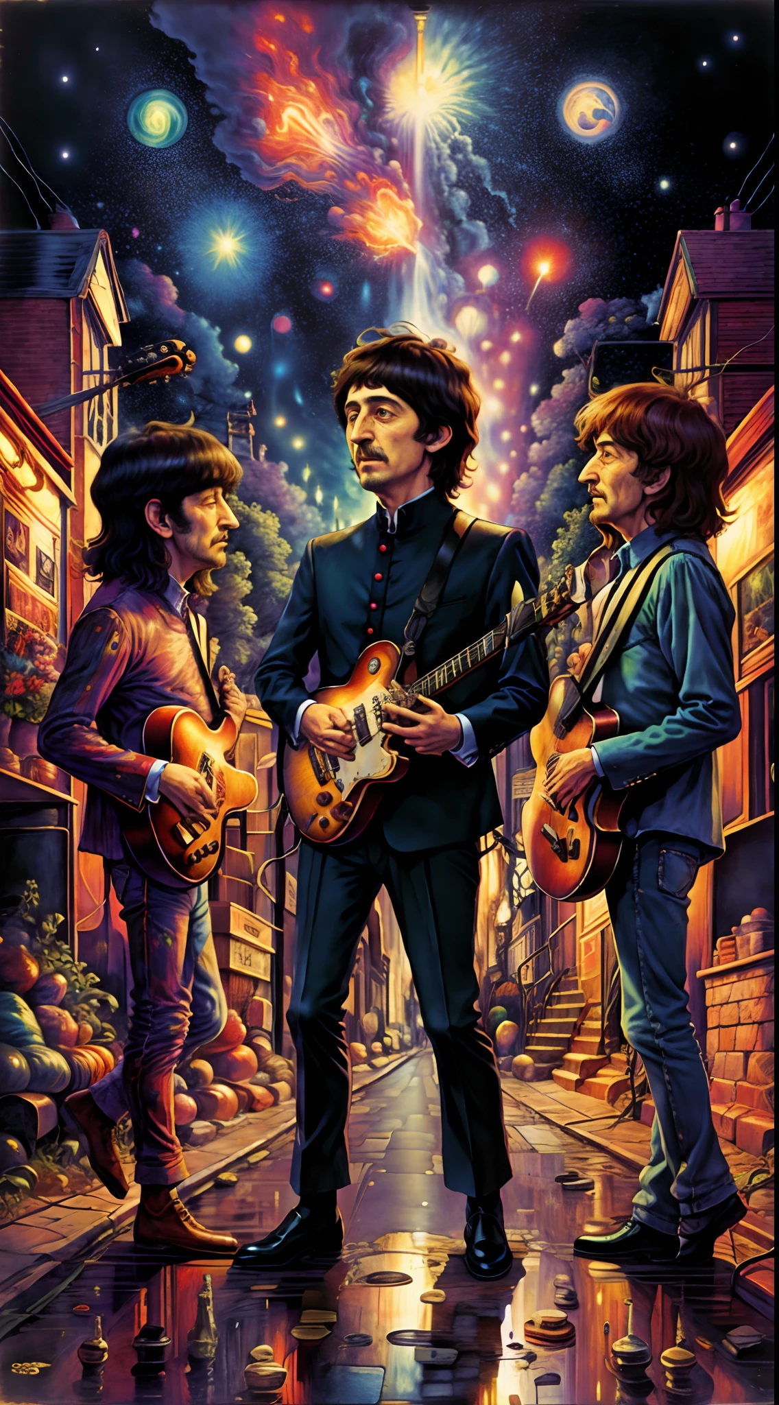 The Beatles on other famous album covers