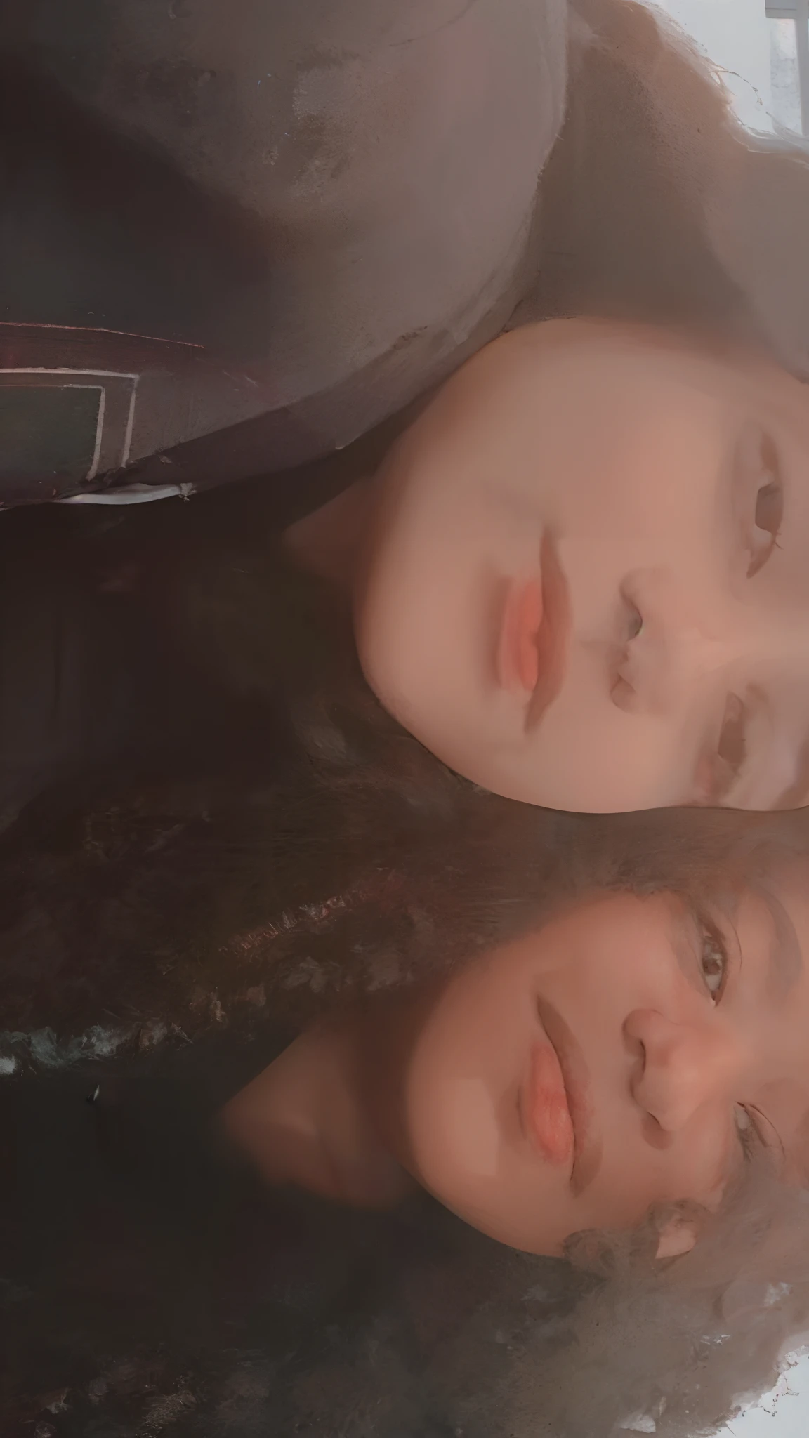 there are two women that are standing next to each other, imagen de muy muy muy baja calidad, con una gemela, desaturados!!, granulado de baja calidad, muy, muy baja calidad, low quality photograph, Foto de baja calidad, imagen borrosa, dos chicas, Hermanas, granulado de baja calidad, taken in the early 2020s, imagen granulada, Imagen antigua