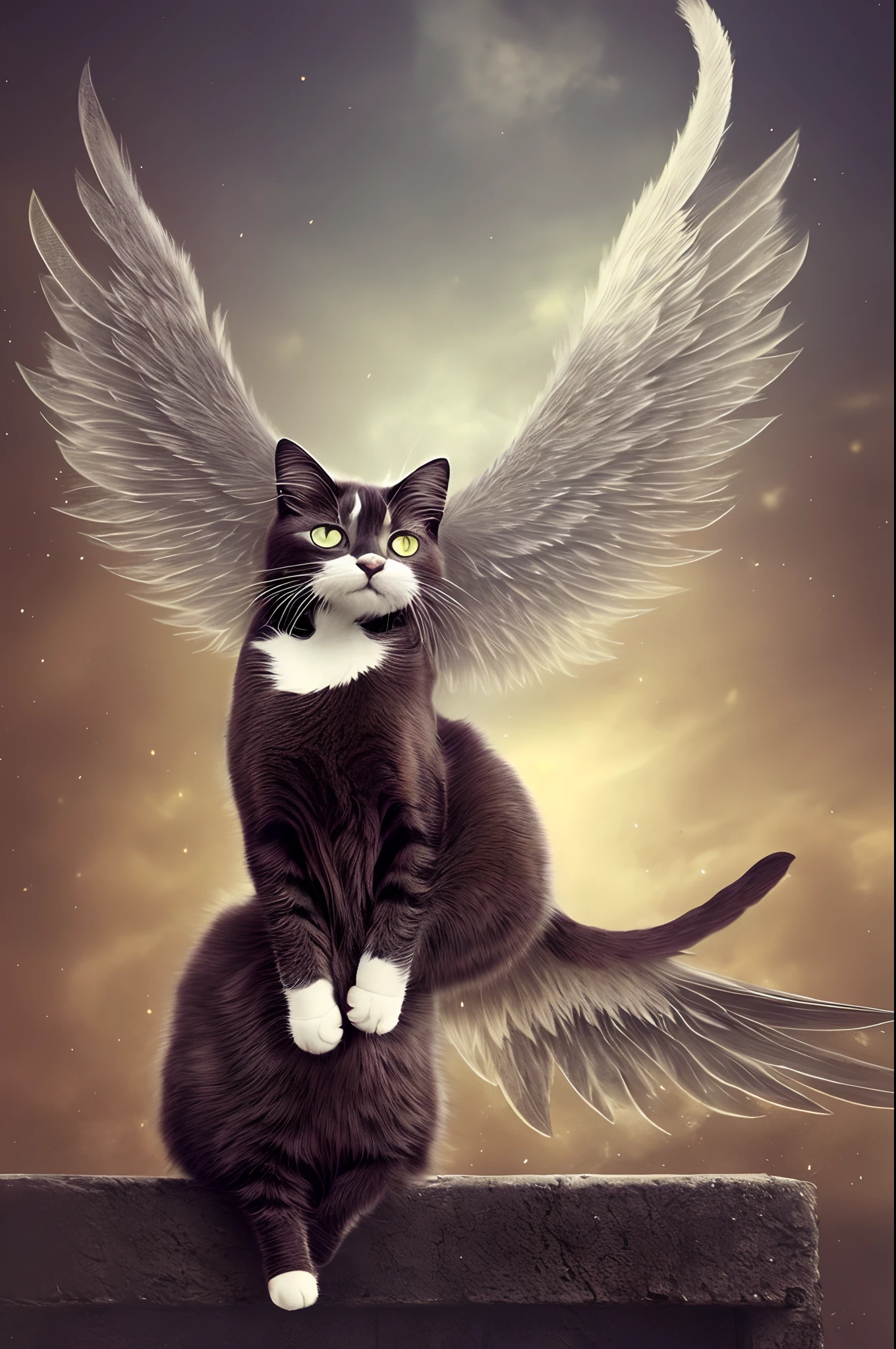 An cat with wings god like