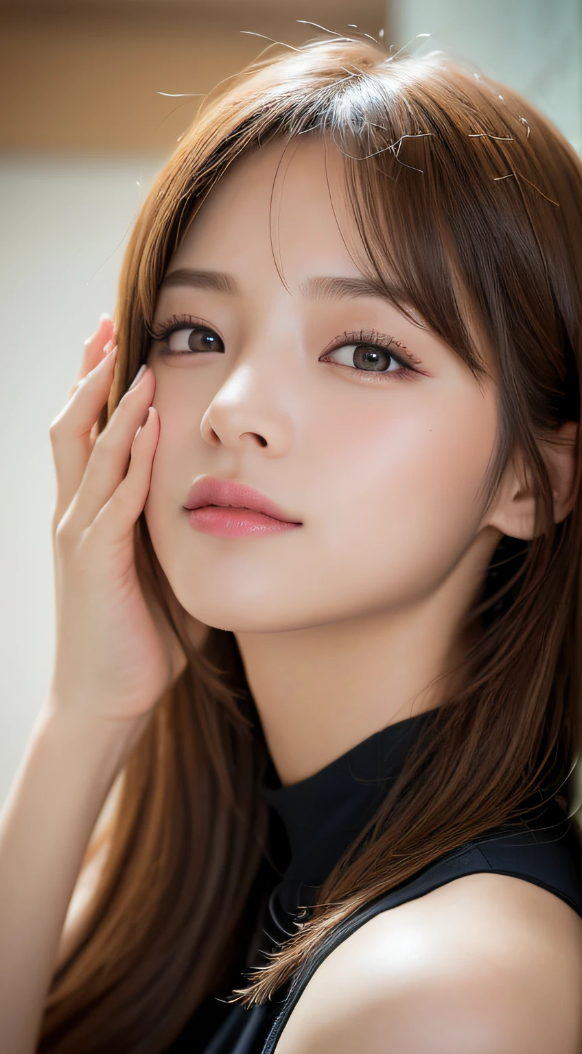 masutepiece, Best Quality, Illustration, Ultra-detailed, finely detail, hight resolution, 8K Wallpaper, Perfect dynamic composition, Beautiful detailed eyes , Hotel(Bet), Sexy face,Face feeling ecstasy,Face at the peak of sexual arousal,Excited face from sex