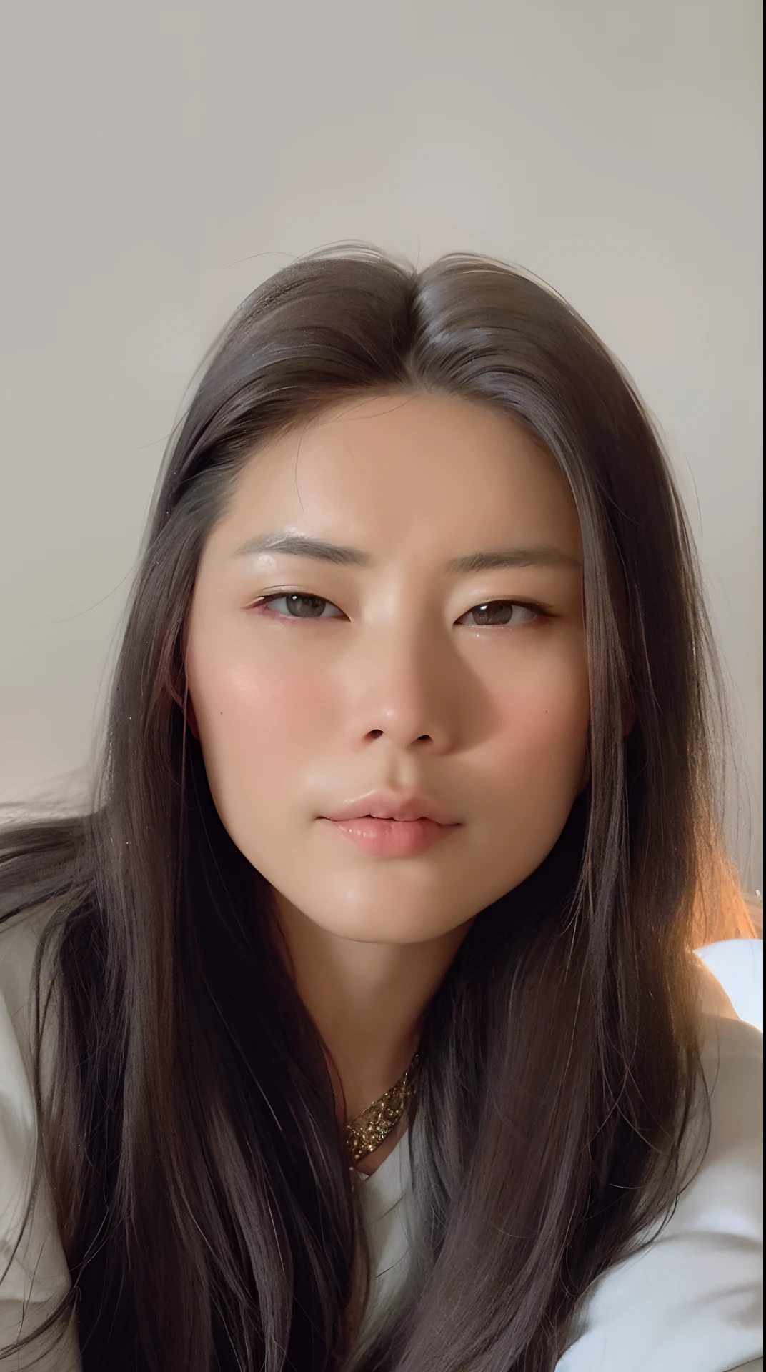there is a woman with long hair and a white shirt, gemma chen, a young asian woman, Catarina Lam, cindy avelino, an Asian woman, louise zhang, Natasha Tan Maciej Kuciara, Asian face, Retrato de Christy Ren, Mai Anh Tran, Artista olha yokoyama, Ayamin Kojima, Gongbi, asian female