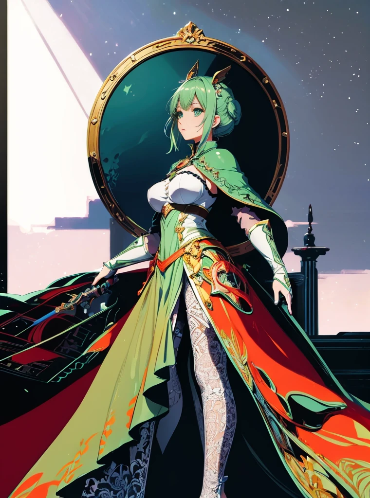 ((Masterpiece, Highest quality)), Detailed face, CharacterDesignSheet， full bodyesbian, Full of details,, Highly detailed, Depth, Many parts，Beautiful paladin girl，Holding a shield，Extremely beautiful，High Balance, Natural light, Lace，lacepantyhose，sparkling with stars，Light green hair,hentail realism, shadowing,character sheets, reference sheet, Standing painting, 8K, Super detail, 1080p, Women's HD，Slim，femele, 16k, A high resolution, Best quality, High quality, Anatomically correct, Masterpiece, ccurate, hyper HD，As graceful as a swan，unreal-engine， Ghibli-like colors, anime, Standing painting, angle of view,Full body photo，Silver Moon，ln the forest，Look up