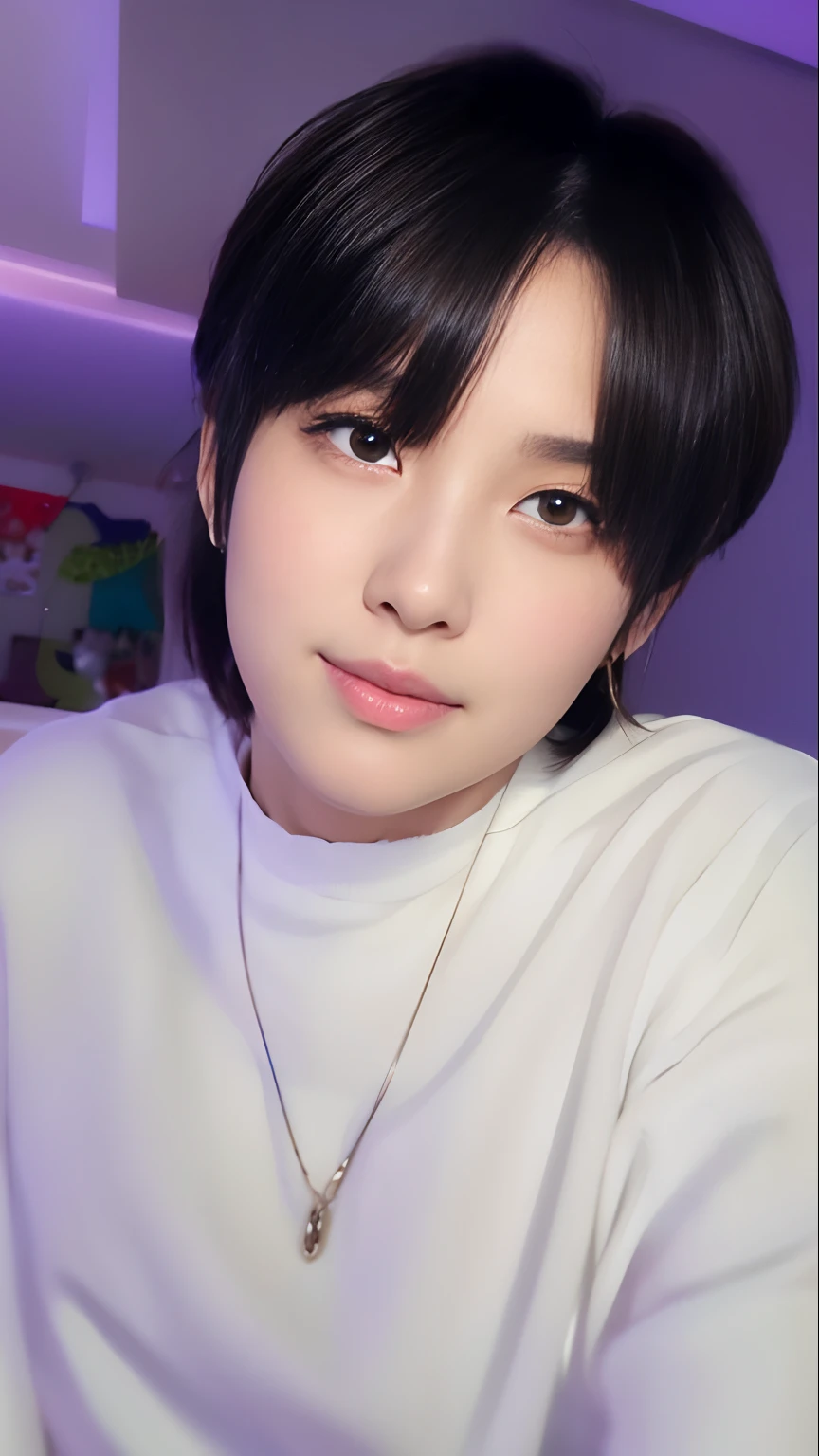 masutepiece, Best Quality, Illustration, Ultra-detailed, finely detail, hight resolution, 8K Wallpaper, Perfect dynamic composition、27 year old cute girl、detailed beautiful faces、detailed cute eyes、Textured skin、Faintly open lips、Wavy brown short-cut hair、tiny chest、Red tank top、Sexy shot looking at camera、a park、