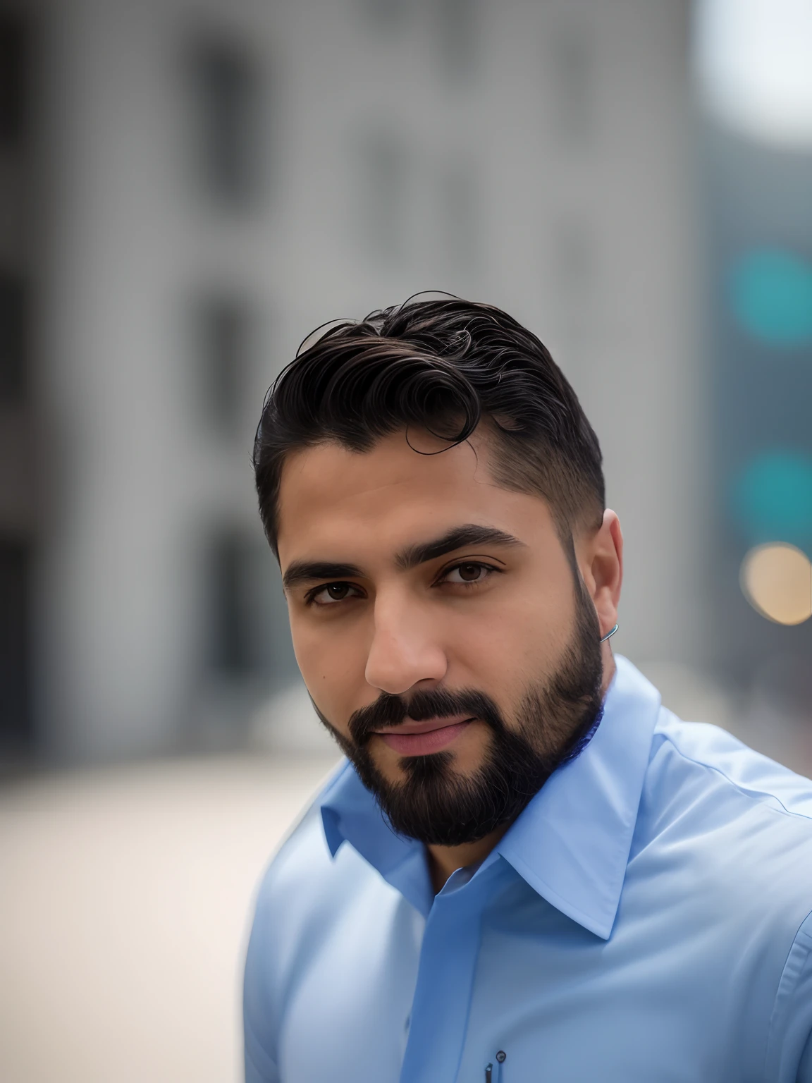 there is a man with a beard and a blue shirt on, david rios ferreira, foto de perfil profissional, Cristiano Orrillo, foto de perfil headshot, andres rios, imagem do avatar, icaro carvalho, imagem profissional, Alexandros Pyromallis, Khyzyl Saleem, foto do perfil, taken in the early 2020s, imagem de perfil, Carregado