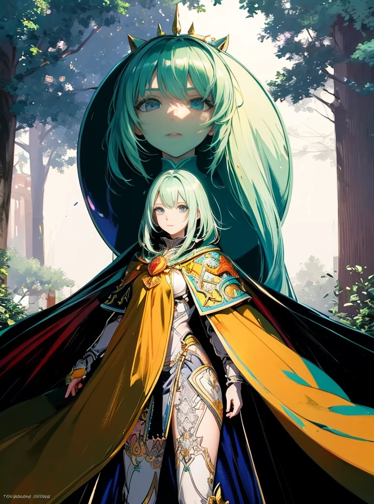((Masterpiece, Highest quality)), Detailed face, CharacterDesignSheet, full bodyesbian, Full of details,, Highly detailed, Depth, Many parts,Beautiful paladin girl,Holding a shield,Extremely beautiful,High Balance, Natural light, Lace,lacepantyhose,sparkling with stars,Light green hair,hentail realism, shadowing,character sheets, reference sheet, Standing painting, 8K, Super detail, 1080p, Women's HD,Slim,femele, 16k, A high resolution, Best quality, High quality, Anatomically correct, Masterpiece, ccurate, hyper HD,As graceful as a swan,unreal-engine, Ghibli-like colors, anime, Standing painting, angle of view,Full body photo,Silver Moon,ln the forest,Look up