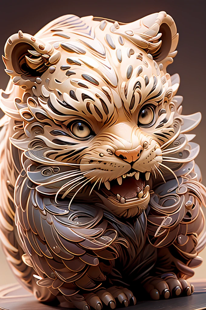 tiger head growling