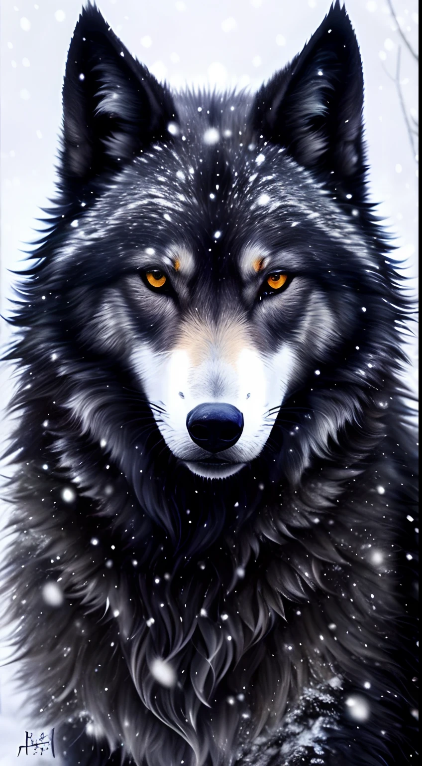 pintura de um lobo na neve com olhos amarelos, Lobo Negro, retrato do lobo da fantasia, Ele tem olhos de lobo amarelos, lobo cinzento escuro, lobo hiper detalhado - como o rosto, retrato do lobo, alpha wolf head, lobo, foto de lobo, grande lobo, Retrato de um lobo, Lobo em um campo de neve, 4 k hd cara de pele!!!, wolf head