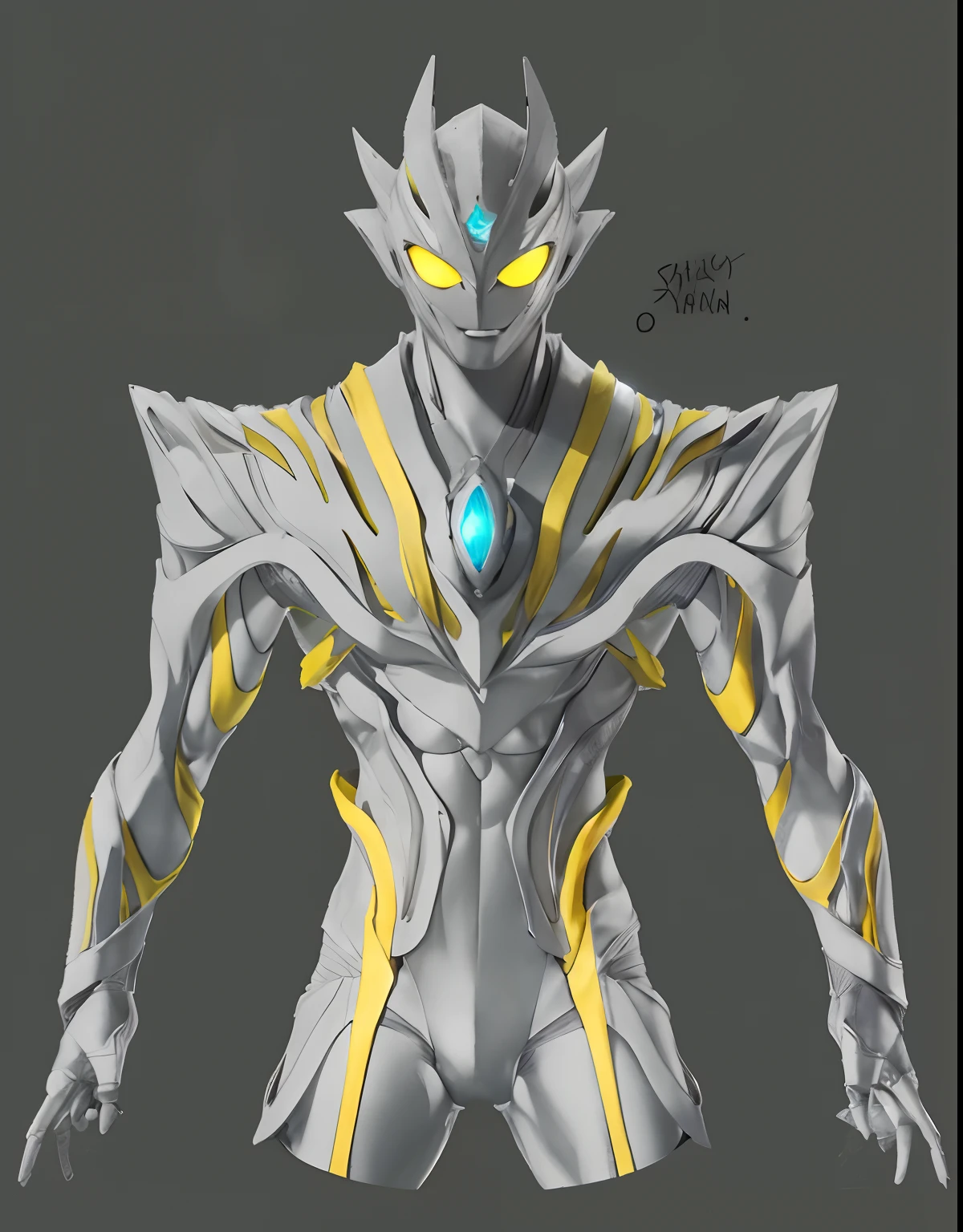 Masterpiece, Best quality, 1boys, Alien, Male focus, Solo, 1boys, Tokusatsu,full bodyesbian, (Giant), railing, Glowing eyes, Glowing, From below , White eyes,
City,Building,damaged buildings,tiltshift,废墟