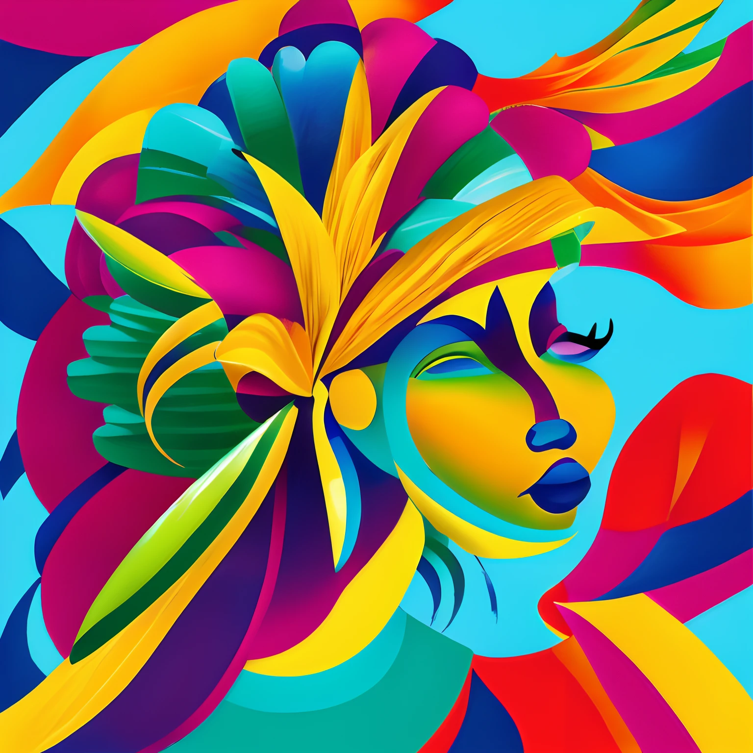 Produce a series of captivating illustrations that showcase diverse elements associated with Brazil. Include iconic symbols such as the Christ the Redeemer statue, samba dancers, vibrant street festivals, the Amazon rainforest with unique wildlife, soccer (football) culture, beach scenes with people playing volleyball, tropical fruits like acai or pineapple, and indigenous tribes in traditional attire. Employ a colorful and vivid style, incorporating a mix of bold and rich hues to bring out the vibrancy of Brazilian culture. Focus on portraying the essence and diversity of Brazil's landscape, people, traditions, and landmarks. The illustrations should be dynamic, celebratory, and evoke the spirit and energy of this multifaceted country.