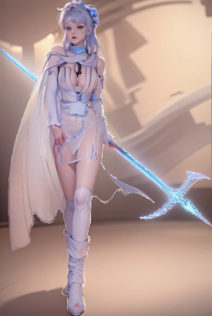 ((Above the shoulder,facial closeups)), Bigboobs, Look at the view, anime, Standing painting, angle of view, foreshortening, foreshortening, 8K, Super detail,silber hair,hentail realism, white backgrounid, Standing painting, 8K, Super detail, 1080p, Women's HD,femele, 16k, A high resolution, Best quality, High quality, Anatomically correct, Masterpiece, ccurate, hyper HD,As graceful as a swan,unreal-engine, Ghibli-like colors, anime, Standing painting, angle of view,battle armor,ssee-through,Lace skirt