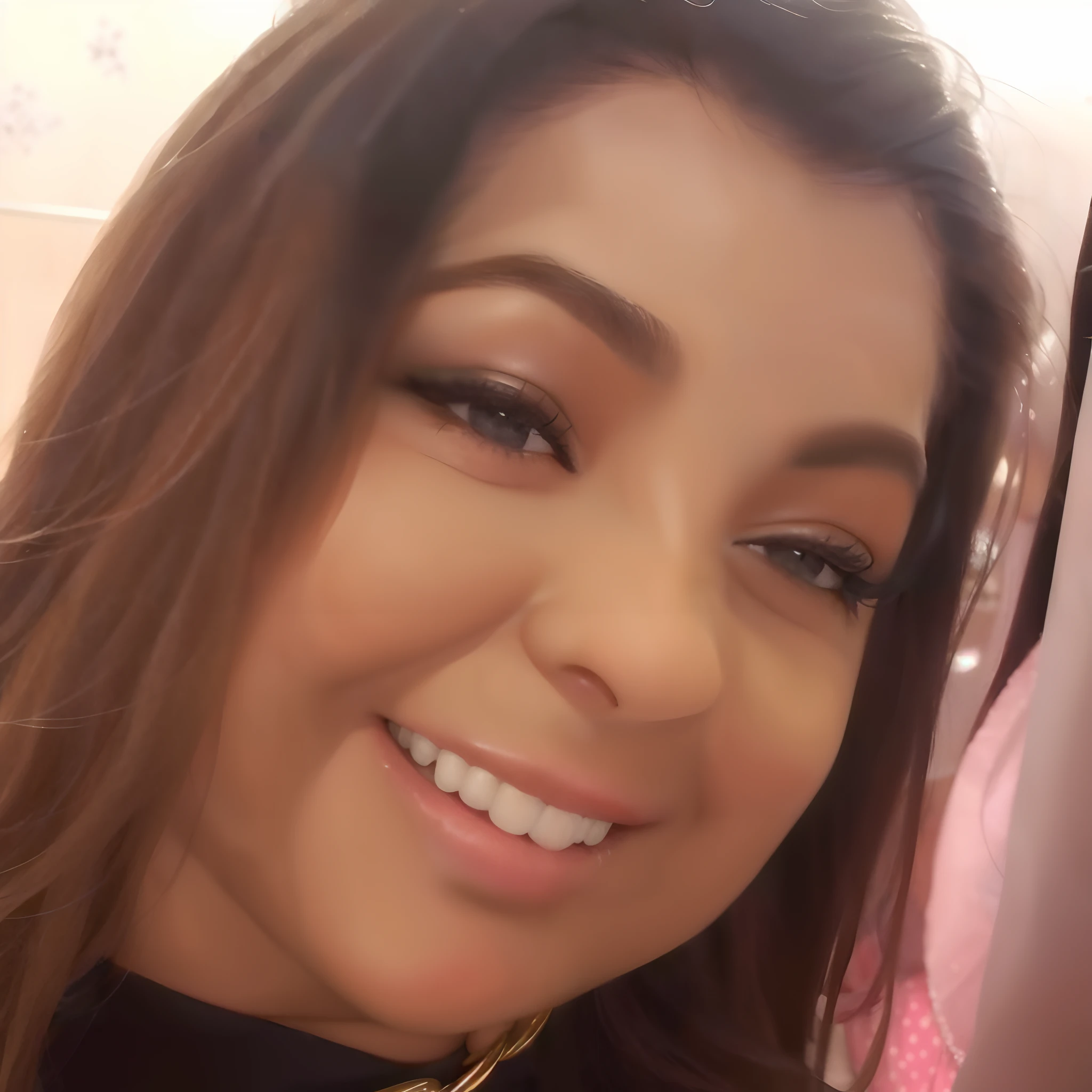 mulher sorridente com longos cabelos castanhos e um top preto, imagem de perfil, Alanis Guillen, Lorena Avarez, foto de perfil, taken in the early 2020s, foto do perfil, Faridah Malik, Mulher de 30 anos, 3 0 anos de idade mulher, Karla Ortiz, cerca de 3 5 anos, arab ameera al-taweel