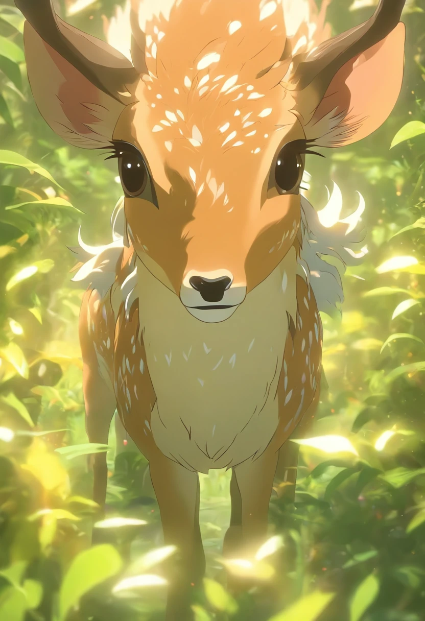 rivulets，jungles，Flowers，sika deer，steamy，smog，Immortal，super-fine，Hyper-realistic，Ultra photo realsisim，tmasterpiece，8k，on focus，Bokeh，Detailed pubic hair，hyper-detailing，high qulity，High definition，cinematic perspective