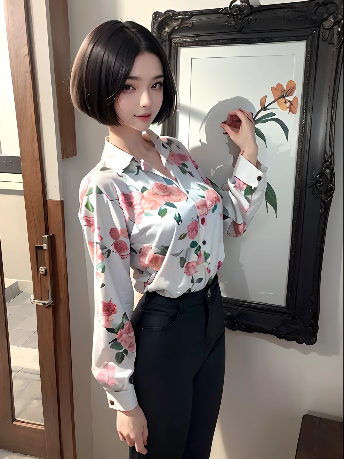 Top Quality, Photorealistic, 8K, High Definition, 1 Girl, Female, (1.8), School, Schoolgirl, Blazer, Uniform, Pubic hair visible, No panties, Skirt boldly pulled up, ((Sit in chair and legs wide open)), Bend your knees and open your legs, Slightly shorter hairstyle, Grab your knees with your hands to open your legs, Buttoned shirt flutters
