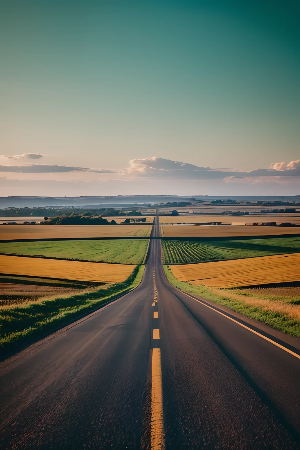 Country road landscape, photography inspired by the style of Ken Duncan well known as the pioneer of landscape, in making use of dodging and burning to edit a landscape image.