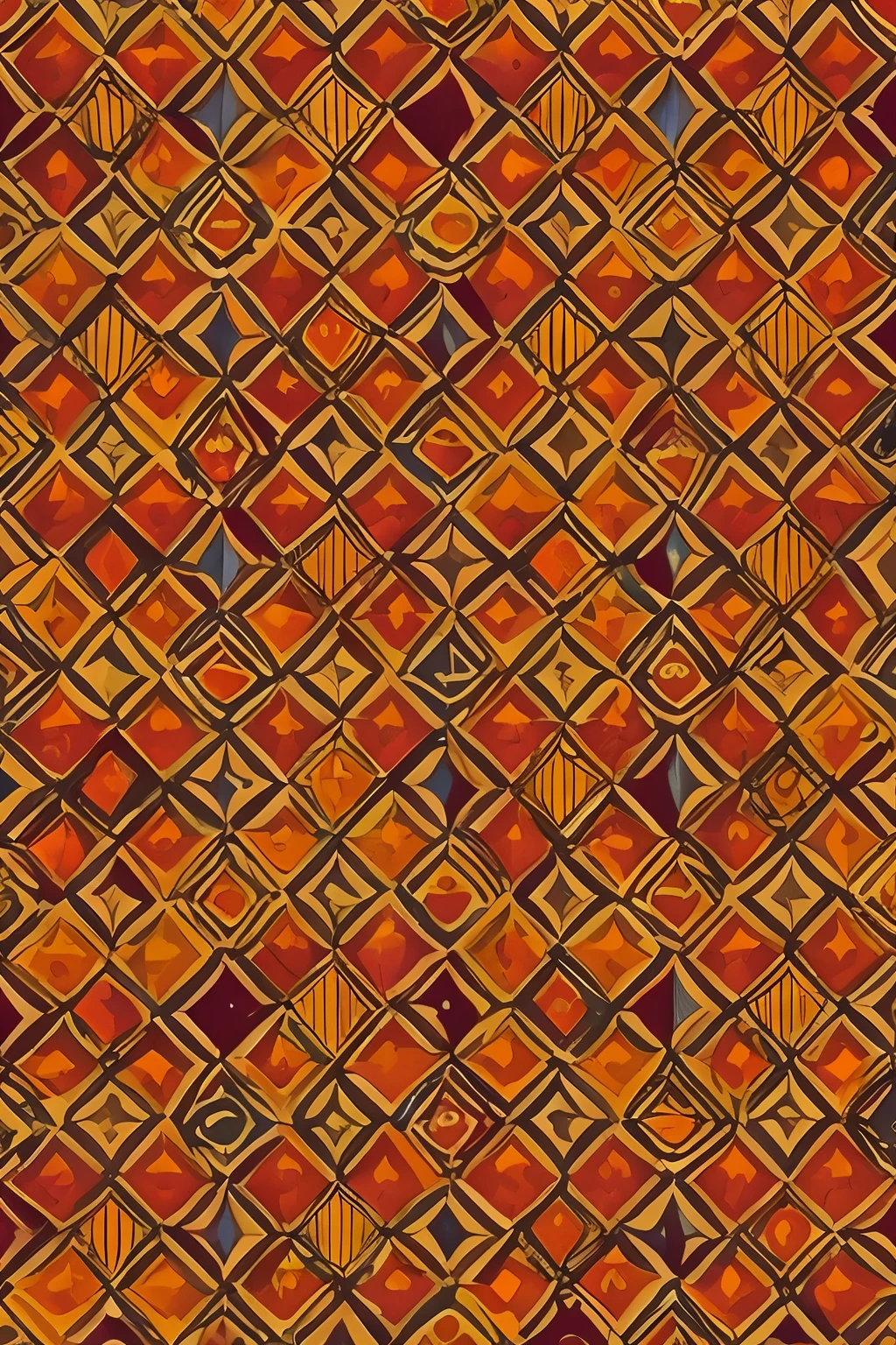 oriental pattern, milton glaser inspired, pattern design, burgundy, rust orange, olive green, mustard yellow, color palette, Vietnamese culture inspired, ancient vietnamese pattern