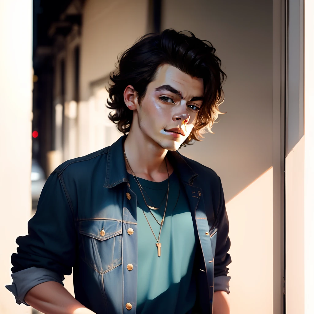 Harry styles with a mullet