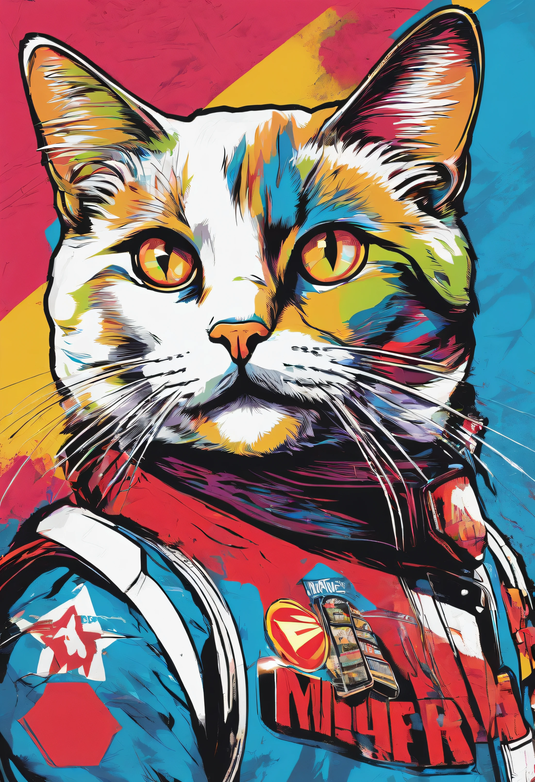 Masterpiece、top-quality、A hyper-realistic、Photorealsitic、Marvel's Cat Characters「Goose」、On the collar「Goose」It is written that、Movie Ads、marvel character