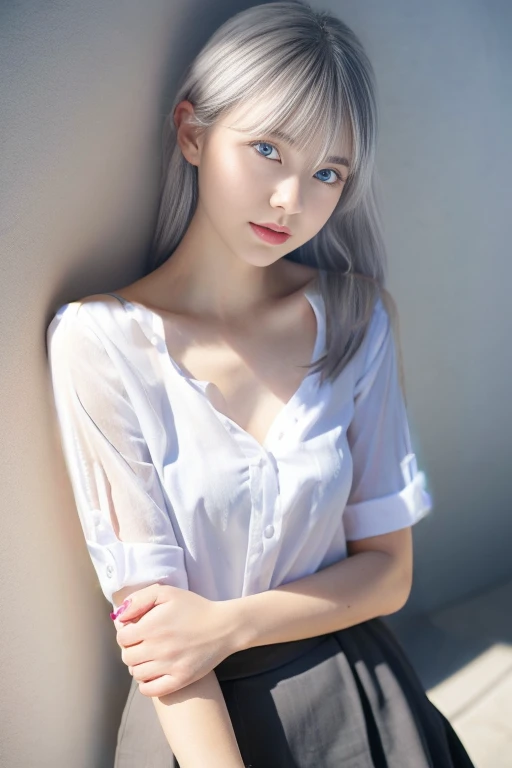 white shirt realisitic a picture