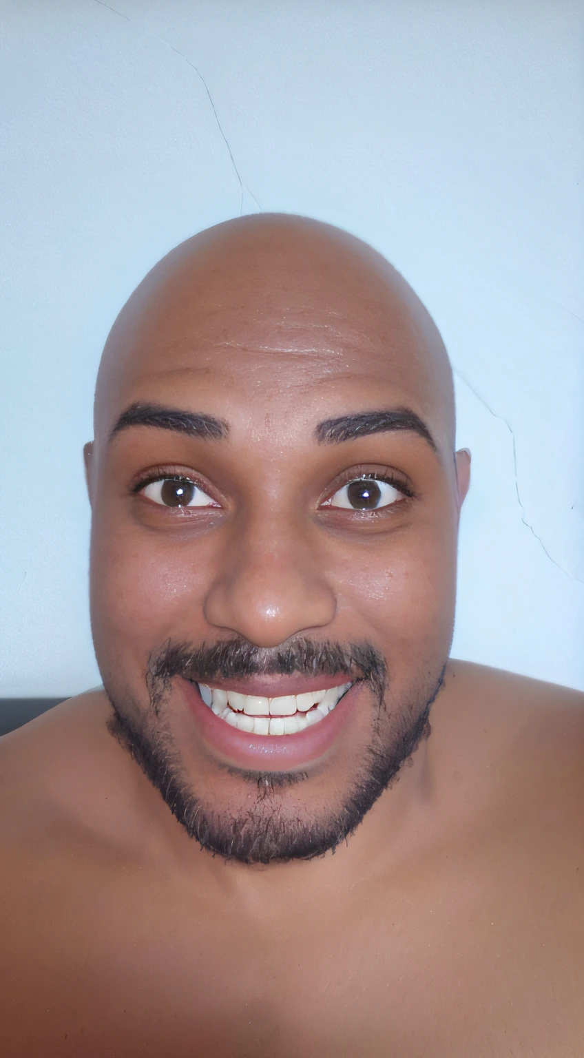 a bald black man with no hair, good quality best quality
