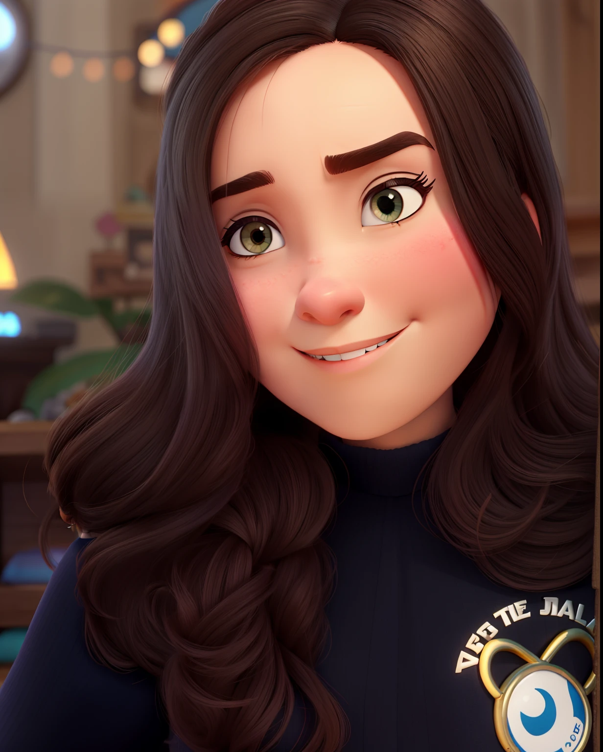 Uma mulher estilo disney pixar, alta qualidade, melhor qualidade