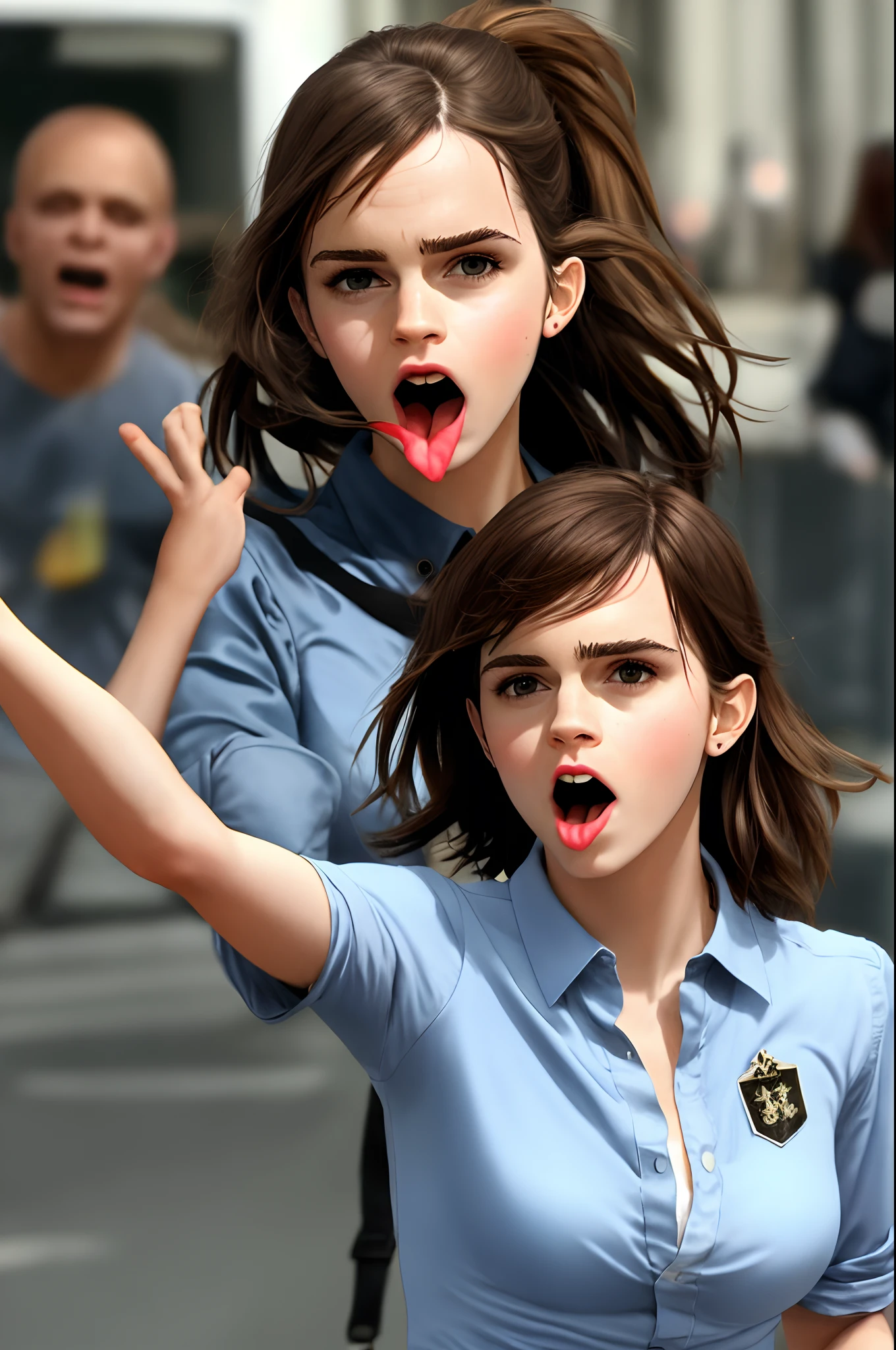 adult Emma Watson sucks dick for debts, oral sex, force blowjob, violence facial cum
