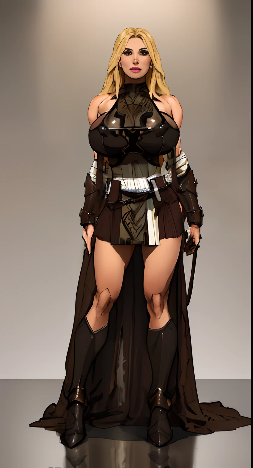 Woman in suit posing for photo, Valkyrie-style character, female cleric, mighty plump female sorceress, pretty female cleric, very beautiful berserk woman, female warrior, a sexy blonde warrior, Divine Render, bikini armor female knight, hyperdetailed fantasy character, Cyborg Noble Woman, female knight, Female Character, girl in armor