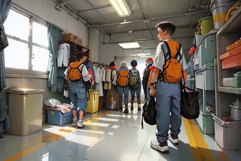 Ten people gathered in the hall. All of us had already put on our warm overalls and listened to the briefing before our daily duty.