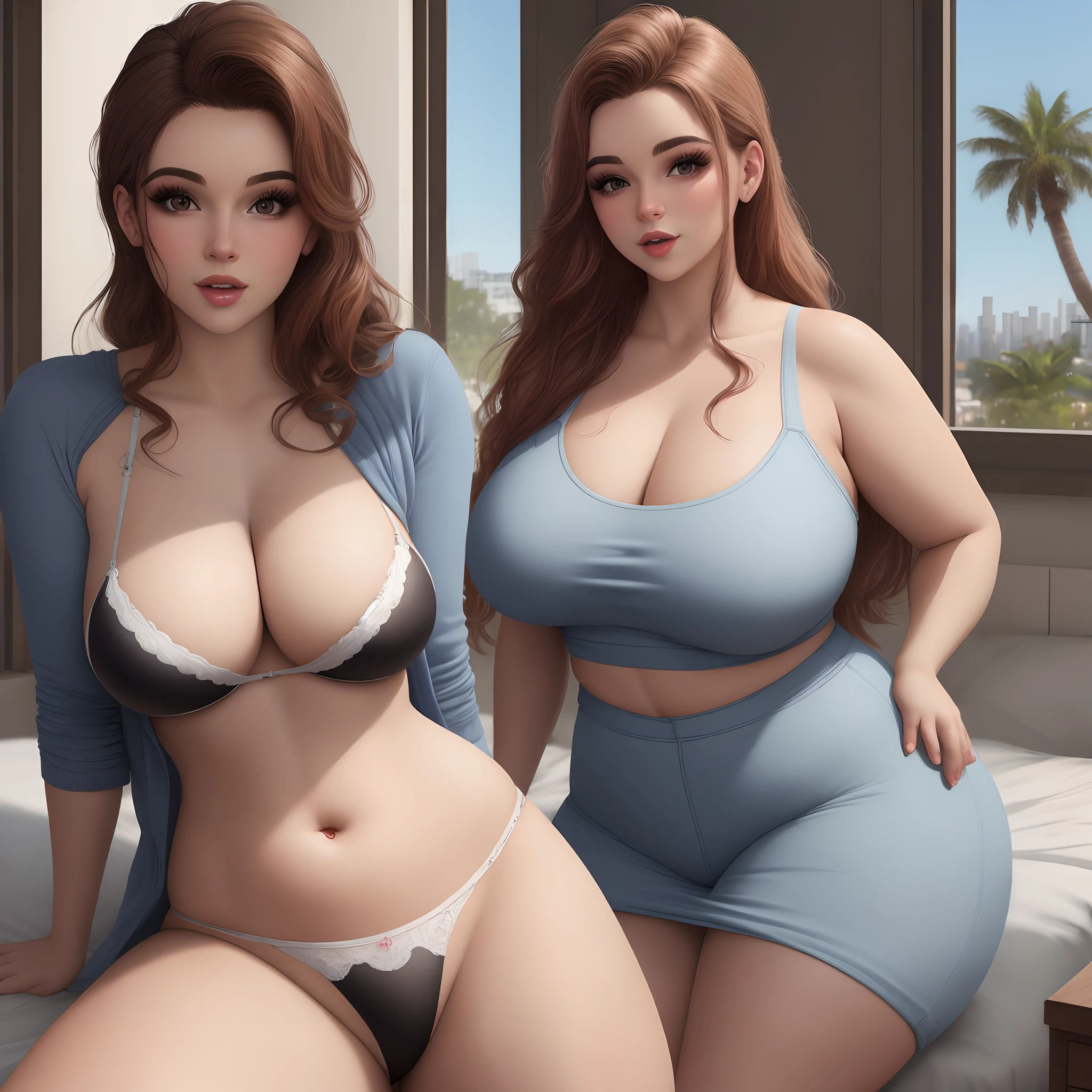 Gordinha sexy realism 16k,  bbw. Vista nua de costas  fundo quarto.