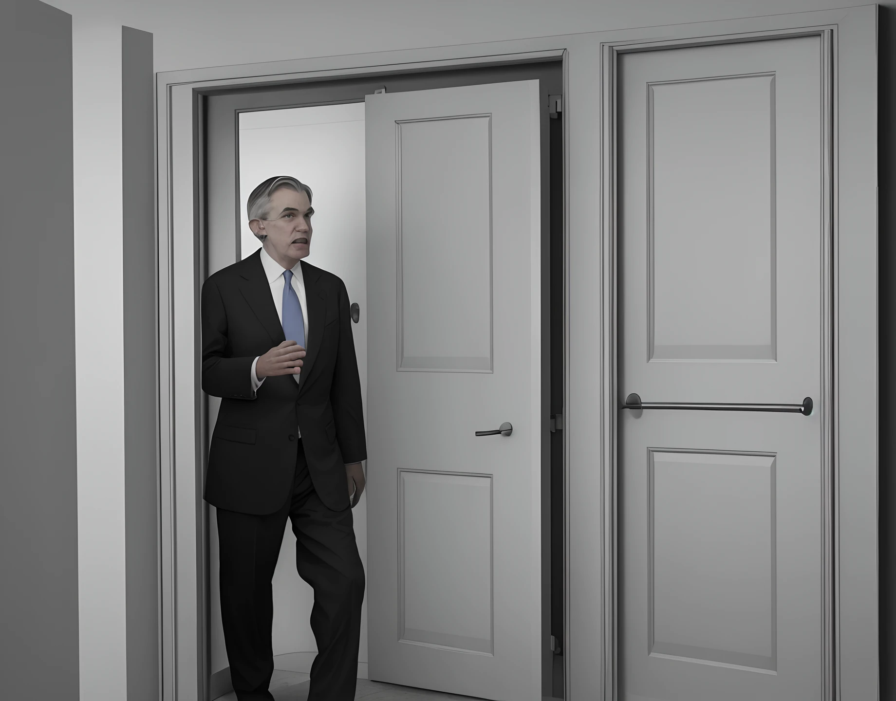 Jerome Powell saying “close the fucking door” onto protestors