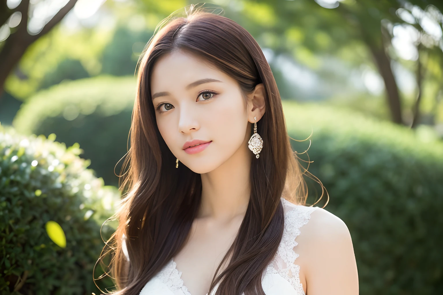 (Night: 1.3), Street, ((1 person only image))), (Realistic, Photorealistic: 1.37), (Masterpiece, Best Quality: 1.2), (Ultra High Resolution: 1.2), (RAW Photo: 1.2), (Sharp Focus: 1.3), (Face Focus: 1.2), (Ultra Detailed CG Unified 8k Wallpaper: 1.2), (Beautiful Skin: 1.2), (Pale Skin: 1.3), ( Hyper Sharp Focus: 1.5), (Ultra Sharp Focus: 1.5), (Beautiful pretty face: 1.3), (Ultra detailed background, Detail background: 1.3), Bokeh, depth of field, break, Very cute and beautiful photo of Japan women, (Bride), professional attire, (22 years old: 1.1), portrait of a girl with a bright smile, full body image, When viewed from the front, the composition is symmetrical, (Studio lighting(1.3), (Cinematic Light: 1.3), (Backlight: 1.3), (Face Light: 1.3), Lighting covering the whole body, looking straight at you, standing, sexy model pose, Blake, (chestnut half up hair: 1.2), dark brown eyes, beautiful eyes, princess eyes, mahogany hair, single hair, bangs, slender, abs, (huge breasts; 1.35), (Thin Waist: 1.15), (Detailed Beautiful Girl: 1.4), (Luxurious Lace Wedding Dress: 1.3), (Park Background: 1.2), (Sad Look: 1.1), (Perfect Female Body)), (Upper Body Image: 1.3), Head Frame, Perfect Dramatic, Stereoscopic Lighting, Professional Majestic Oil Painting, Shiny Skin, CT Anatomy, Perfect Proportions, 8.5 life-size, face focus, ultra-realistic photos, hyper-sharp images, hyper-detail images, (serious situations, dynamic poses: 1.3),